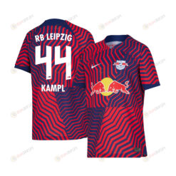 Kevin Kampl 44 RB Leipzig 2023-24 Away YOUTH Jersey - Red Blue