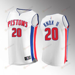 Kevin Knox II Pistons 20 White Jersey Fast Break 2022-23 Association