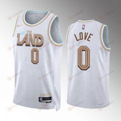 Kevin Love 0 2022-23 Cleveland Cavaliers White City Edition Jersey Swingman