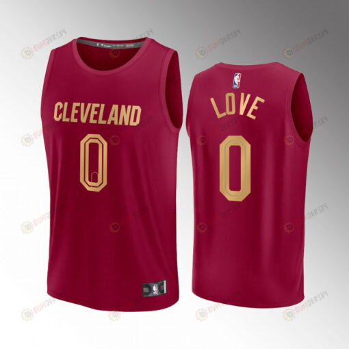 Kevin Love 0 Cavaliers Wine Jersey Fast Break Fast Break 2022-23 Icon