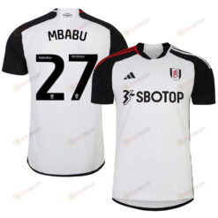 Kevin Mbabu 27 Fulham FC 2023-24 EFL Home Men Jersey - White