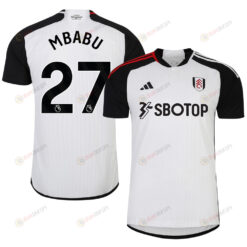 Kevin Mbabu 27 Fulham FC 2023-24 Premier League Home Men Jersey - White