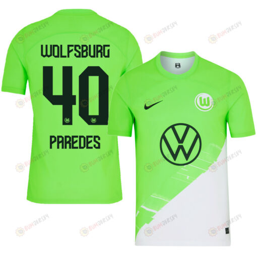 Kevin Paredes 40 VfL Wolfsburg 2023-24 Home Men Jersey - Green