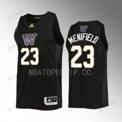 Keyon Menifield 23 Washington Huskies Uniform Jersey 2022-23 Swingman Basketball Black