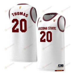 Khalid Thomas 20 Arizona State Sun Devils Retro Basketball Men Jersey - White