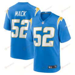 Khalil Mack 52 Los Angeles Chargers Game Jersey - Powder Blue