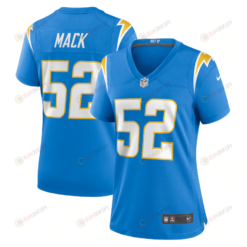 Khalil Mack 52 Los Angeles Chargers Women's Game Jersey - Powder Blue