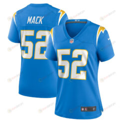 Khalil Mack52 Los Angeles Chargers Game Women Jersey - Powder Blue Jersey