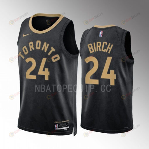 Khem Birch 24 Toronto Raptors Black City Edition 2022-23 Jersey Swingman