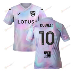 Kieran Dowell 10 Norwich City 2022-23 Third Jersey - Tie-dye