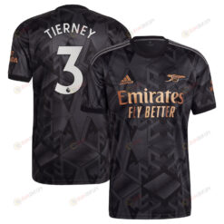 Kieran Tierney 3 Arsenal 2022/23 Away Player Men Jersey - Black