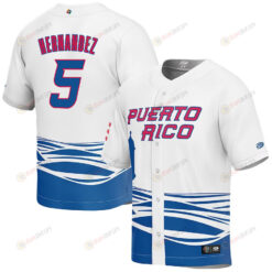 Kike Hernandez 5 Puerto Rico Baseball 2023 World Baseball Classic Jersey - White