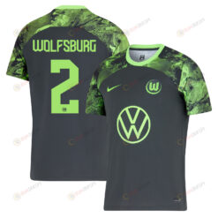 Kilian Fischer 2 VfL Wolfsburg 2023-24 Away Men Jersey - Black