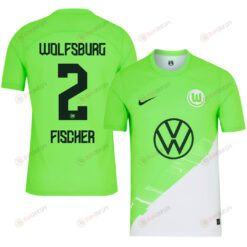 Kilian Fischer 2 VfL Wolfsburg 2023-24 Home Men Jersey - Green