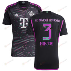 Kim Min-jae 3 Bayern Munich 2023/24 Away Men Jersey - Black