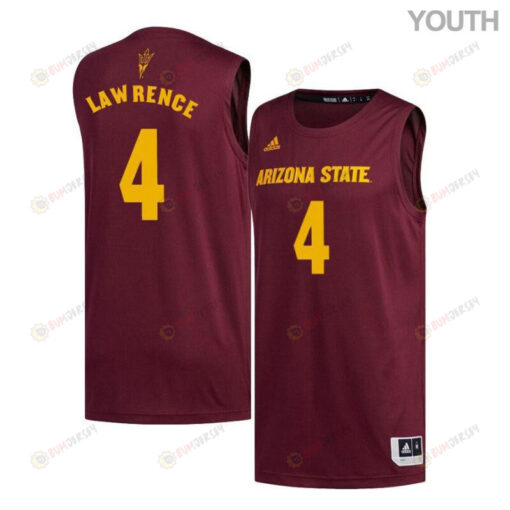 Kimani Lawrence 4 Arizona State Sun Devils Basketball Youth Jersey - Maroon