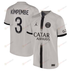 Kimpembe 3 Paris Saint-Germain Youth 2022/23 Away Player Jersey - Black