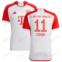 Kingsley Coman 11 Bayern Munich 2023/24 Home Men Jersey - White