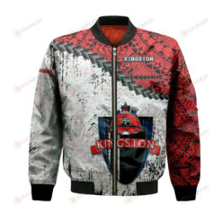 Kingston FC Bomber Jacket 3D Printed Grunge Polynesian Tattoo