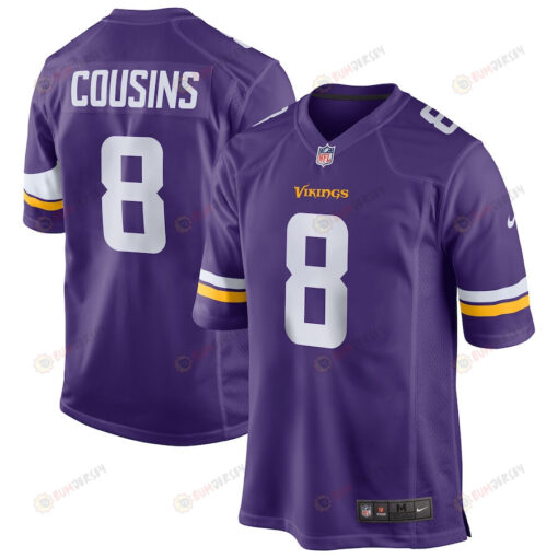Kirk Cousins 8 Minnesota Vikings Game Jersey - Purple
