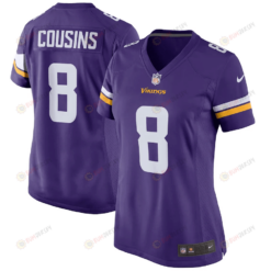 Kirk Cousins 8 Minnesota Vikings Women's Game Player Jersey - Purple