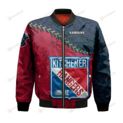 Kitchener Rangers Bomber Jacket 3D Printed Grunge Polynesian Tattoo