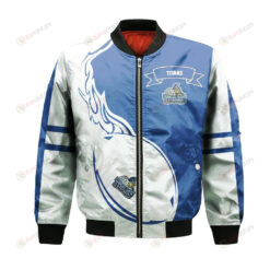 Kitchener-Waterloo Titans Bomber Jacket 3D Printed Flame Ball Pattern