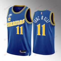 Klay Thompson 11 Game 6 Klay Golden State Warriors Royal Jersey Classic