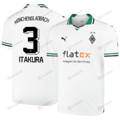 Ko Itakura 3 Borussia M?nchengladbach 2023-24 Home Men Jersey - White