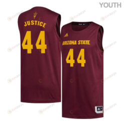 Kodi Justice 44 Arizona State Sun Devils Basketball Youth Jersey - Maroon
