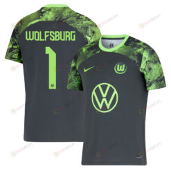 Koen Casteels 1 VfL Wolfsburg 2023-24 Away Men Jersey - Black