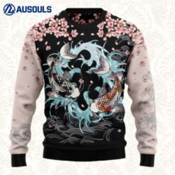 Koi Blossom Ugly Sweaters For Men Women Unisex