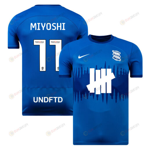 Koji Miyoshi 11 Birmingham City 2023/24 Home Men Jersey - Blue