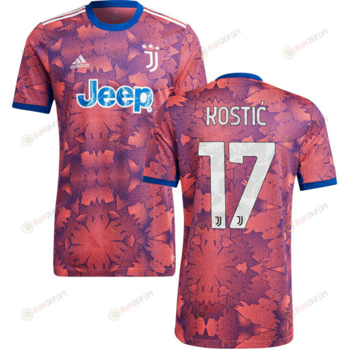 Kostic 17 Juventus Men 2022/23 Third Jersey - Pink/Blue