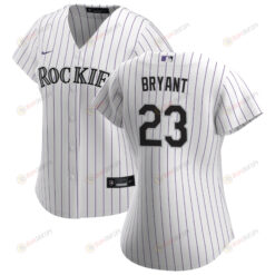 Kris Bryant 23 Colorado Rockies Women's Home Jersey - White Jersey