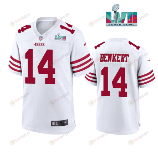 Kurt Benkert 14 San Francisco 49Ers Super Bowl LVII White Jersey