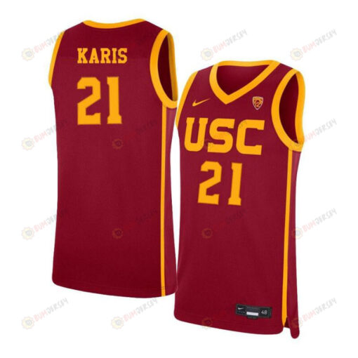 Kurt Karis 21 USC Trojans Elite Basketball Men Jersey - Red