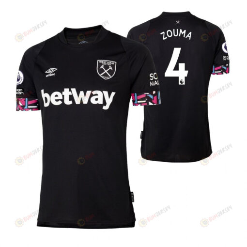 Kurt Zouma 4 West Ham United 2022-23 Away Men Jersey - Black