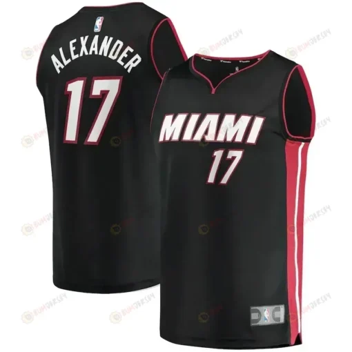 Kyle Alexander Miami Heat Fast Break Jersey Black - Icon Edition