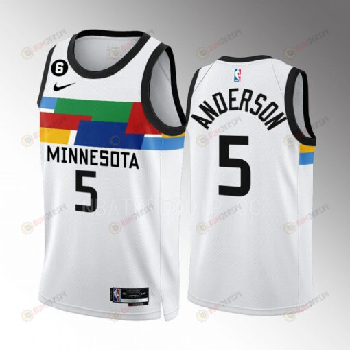 Kyle Anderson 5 Minnesota Timberwolves City Edition White Men Jersey 2022-23 Swingman