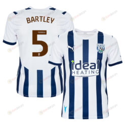 Kyle Bartley 5 West Bromwich Albion FC 2023/24 Home Men Jersey - White