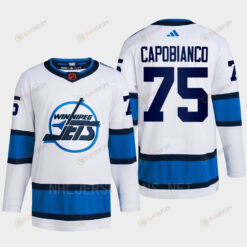 Kyle Capobianco 75 Reverse Retro 2.0 2022 Winnipeg Jets White Jersey Primegreen