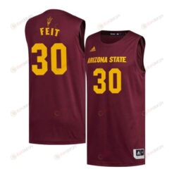 Kyle Feit 30 Arizona State Sun Devils Basketball Men Jersey - Maroon