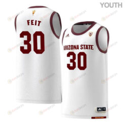 Kyle Feit 30 Arizona State Sun Devils Retro Basketball Youth Jersey - White