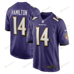 Kyle Hamilton 14 Baltimore Ravens 2022 Draft First Round Pick Game Jersey In Purple