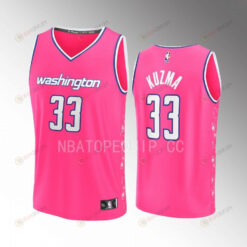 Kyle Kuzma 33 Wizards Pink Jersey Fast Break Fastbreak 2022-23 City Edition