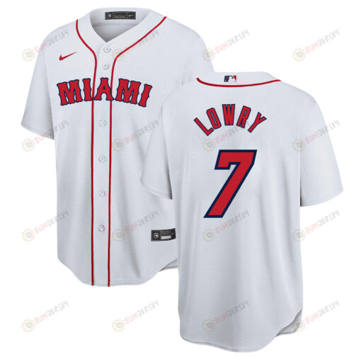 Kyle Lowry 7 Miami Heat x Boston Red Sox Baseball Men Jersey - White