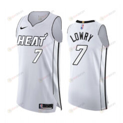 Kyle Lowry White Hot 7 Miami Heat 2022 Playoffs Jersey
