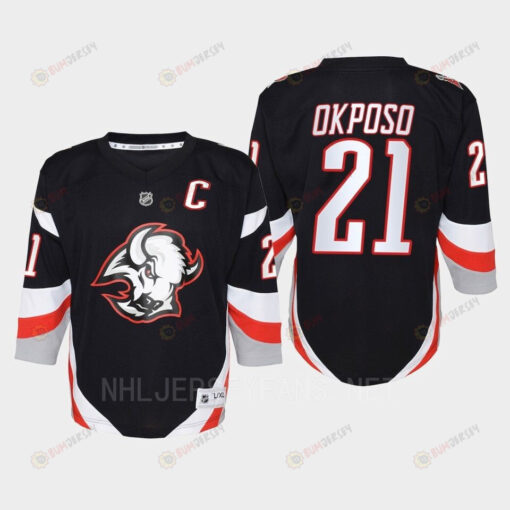 Kyle Okposo 21 Buffalo Sabres 2022-23 Goathead Third Player Youth Jersey Black