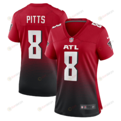 Kyle Pitts 8 Atlanta Falcons Women Alternate Game Jersey - Red